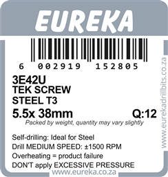 3E42 - Tek Screw Steel -3E42_label_T